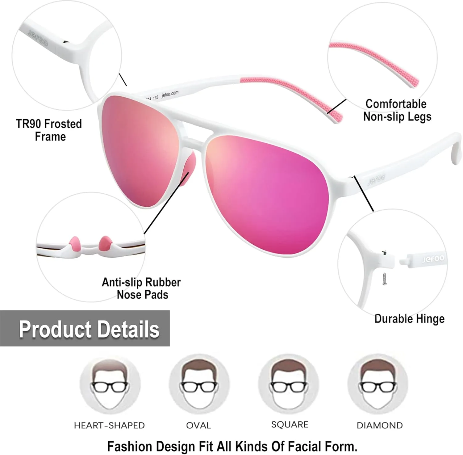 Polarized Aviator Sunglasses for Women Men Retro Trendy Sports Sunglasses for Outdoor UV400 Protection