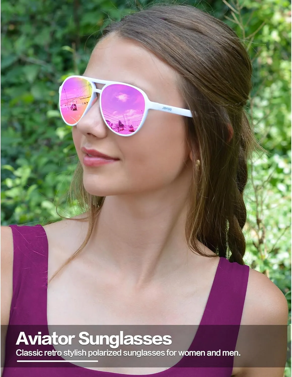 Polarized Aviator Sunglasses for Women Men Retro Trendy Sports Sunglasses for Outdoor UV400 Protection