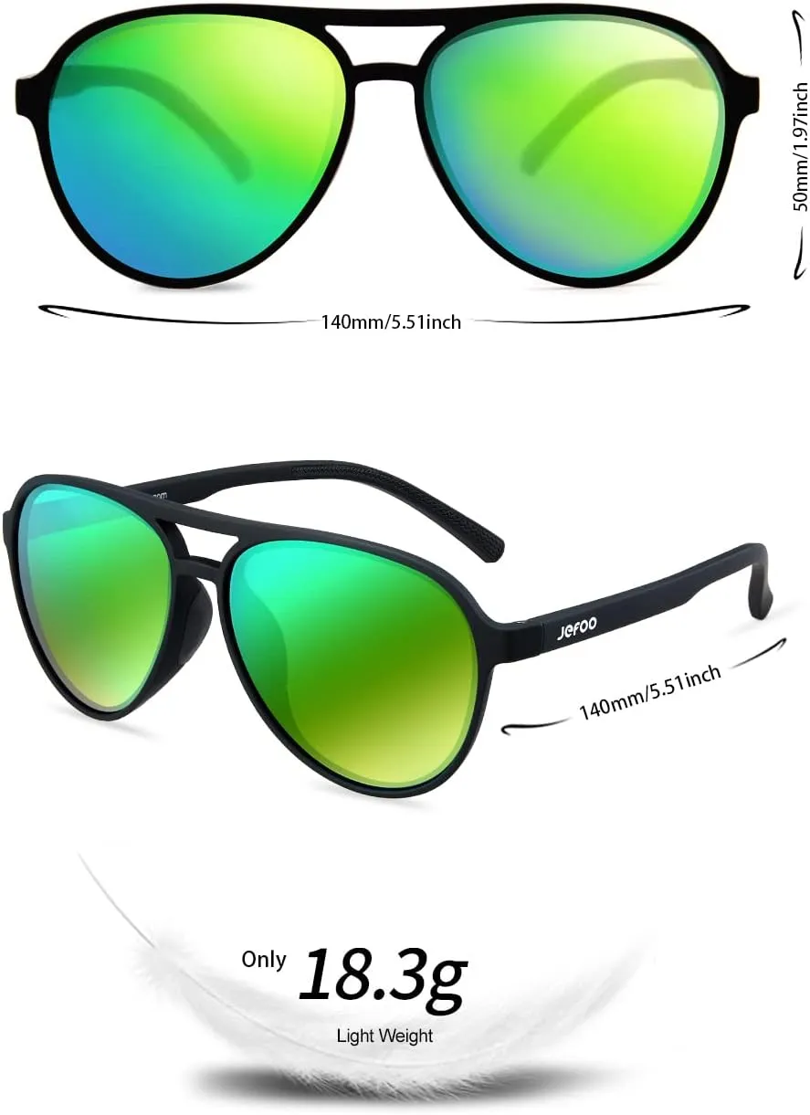 Polarized Aviator Sunglasses for Women Men Retro Trendy Sports Sunglasses for Outdoor UV400 Protection