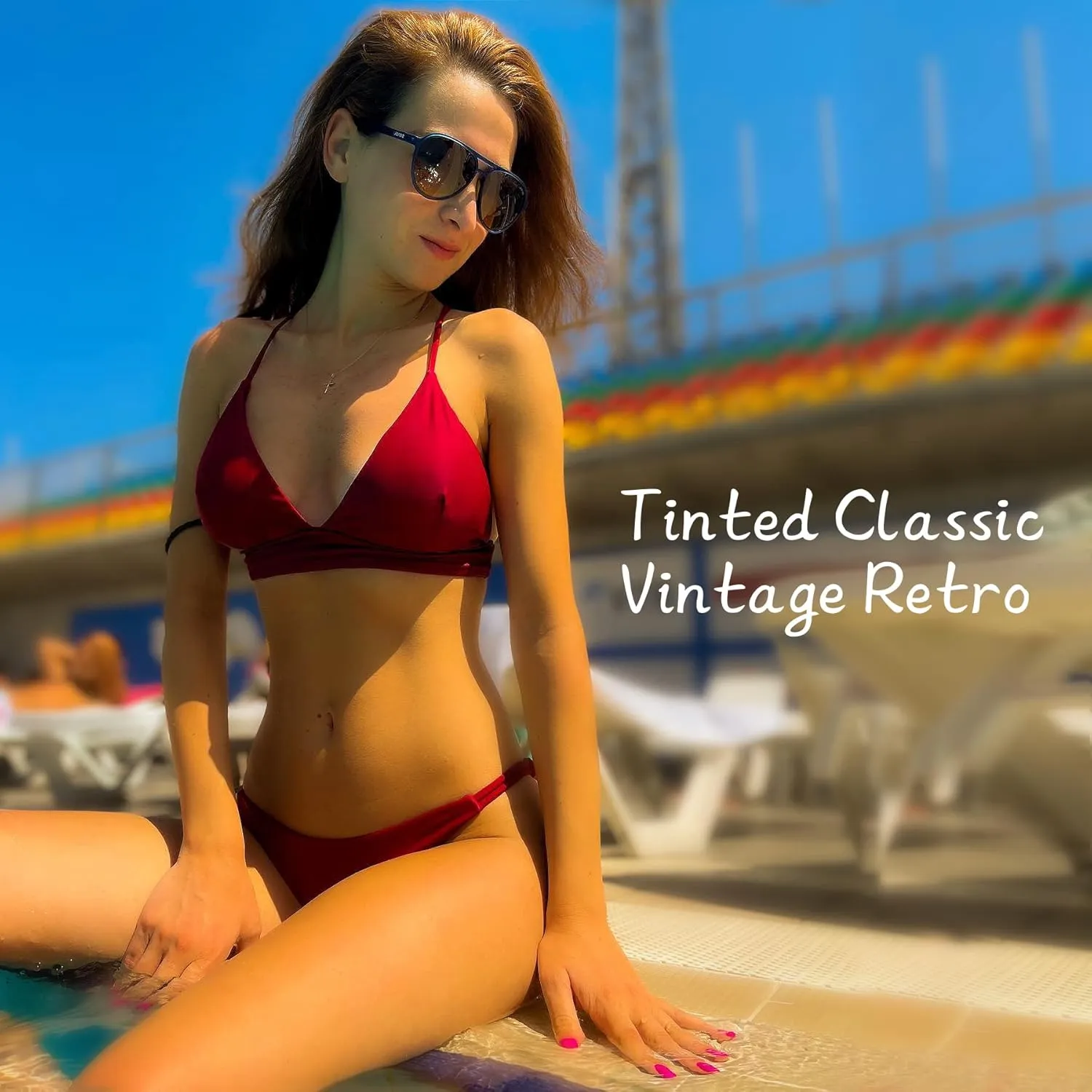 Polarized Aviator Sunglasses for Women Men Retro Trendy Sports Sunglasses for Outdoor UV400 Protection