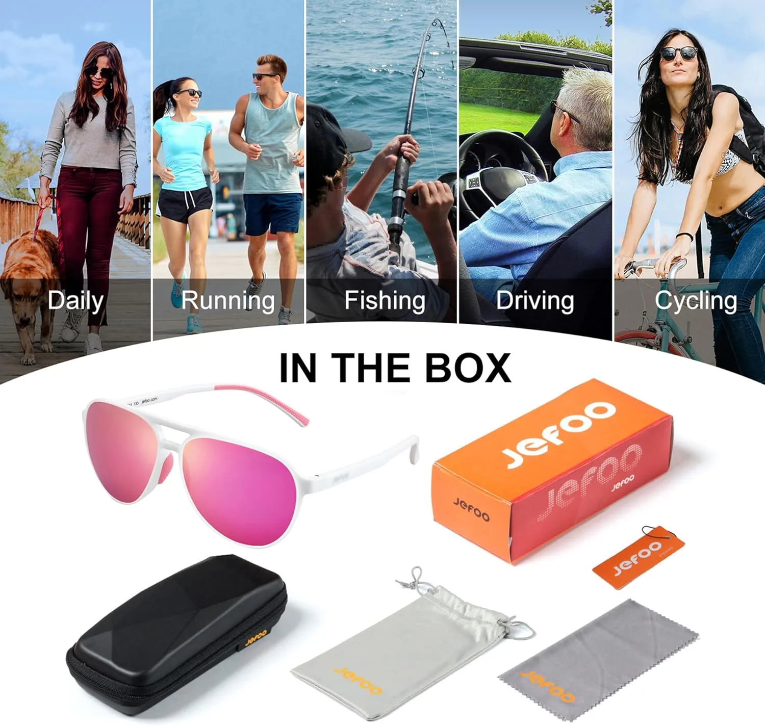 Polarized Aviator Sunglasses for Women Men Retro Trendy Sports Sunglasses for Outdoor UV400 Protection