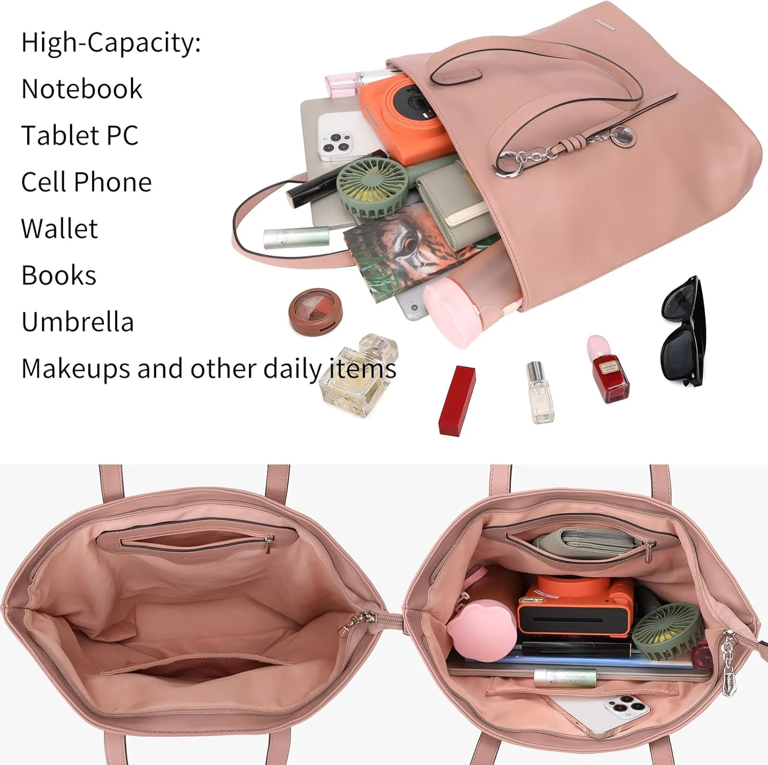 Pomelo Best Soft Faux Leather Stylish Shoulder Tote Bags for Women