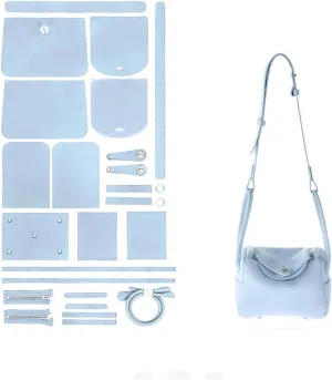 POPSEWING DIY Bag Kit LD Luxury Tote Bags for Women, Unique Gifts for Girlfriend, Romantic Leather Shoulder Bag Kit, DIY Handmade Crossbody Bag for Personalized Gifts (Large, Light Blue)
