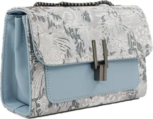PORT&LOTUS Small Shoulder Purses for Women with Chain Strap Quilted Embroidery Handbags