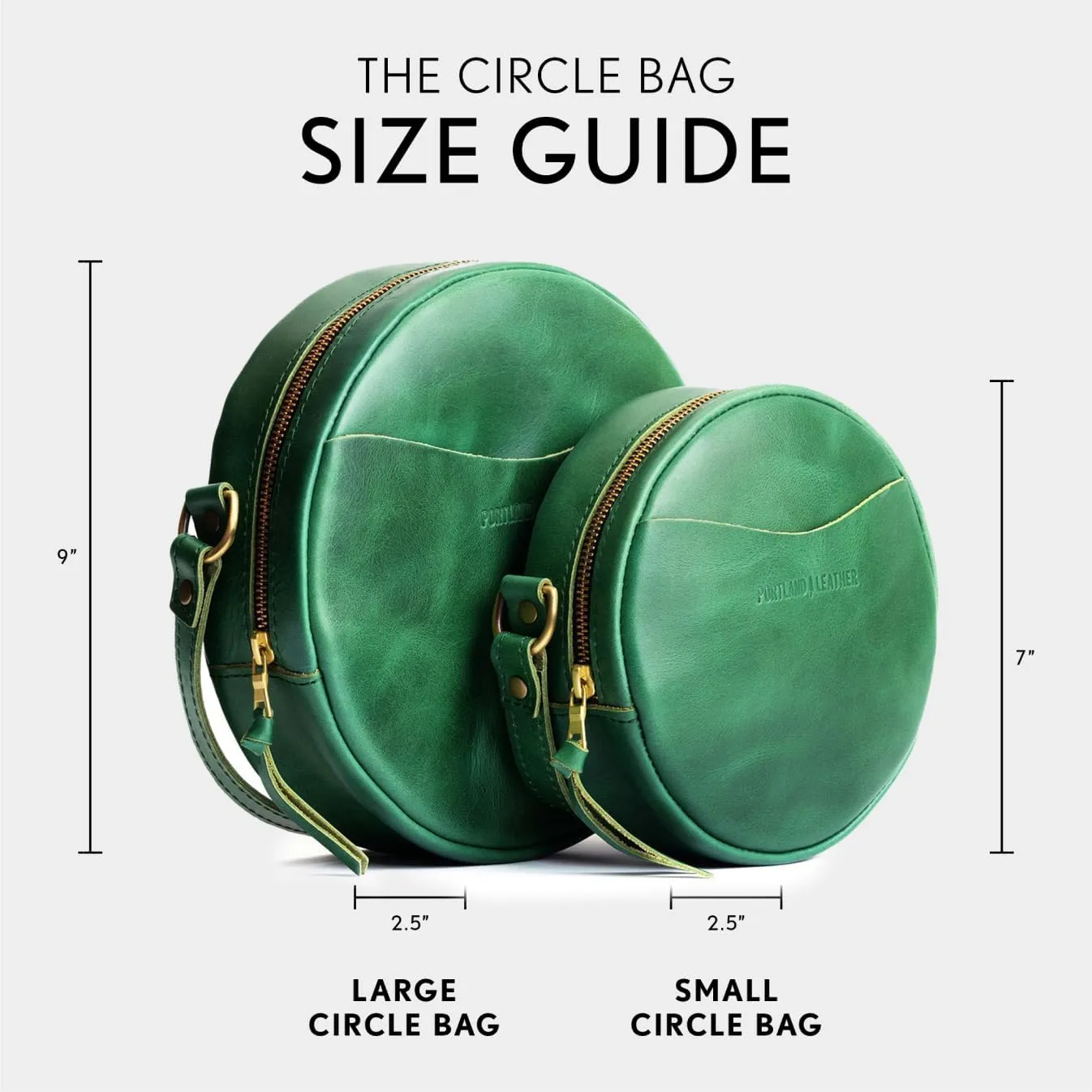 Portland Leather Goods Circle Crossbody Bag for Women – Handmade from the Finest Full-Grain Hides