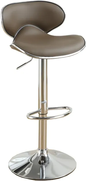 Poundex 2 Piece PU Contemporary Barstool Set Bar Stool, Espresso