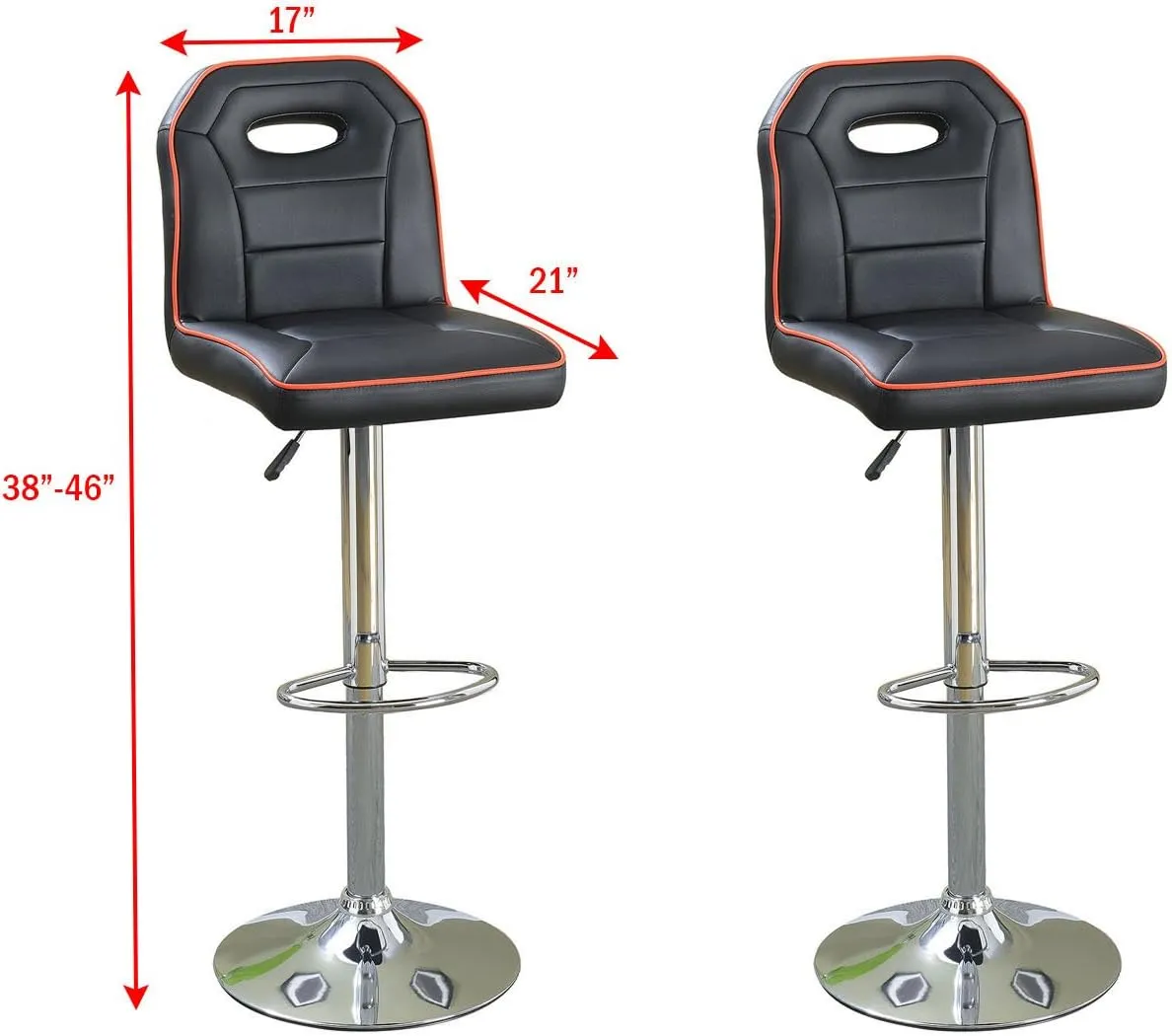 Poundex Bobkona Earson Barstools Black