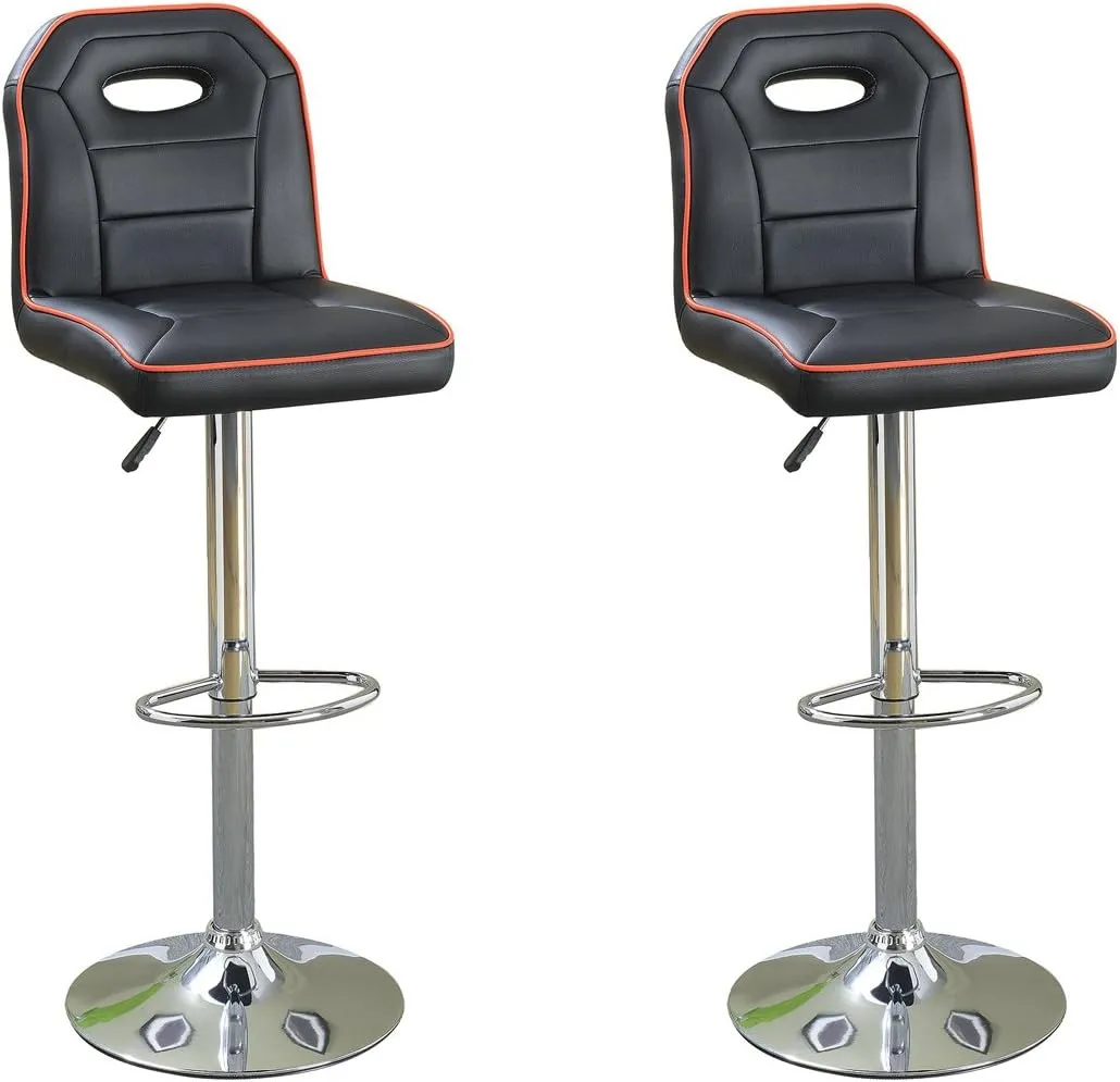 Poundex Bobkona Earson Barstools Black