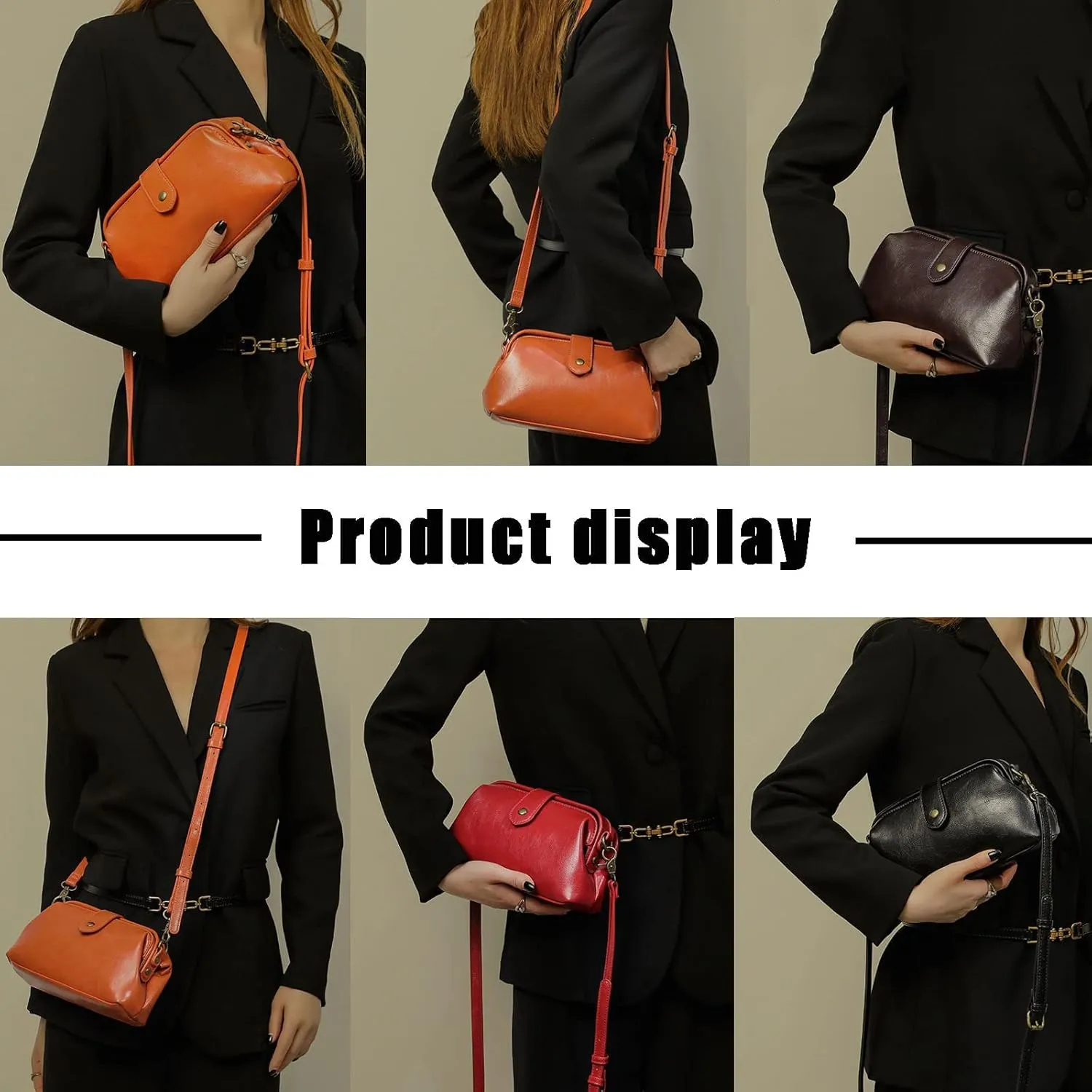Premium Leather Retro Handmade Doctor Bag,Dr bag - retro handmade bag,Crossbody Unique Opening Small Vintage Phone Purse Handbags for Women (Yellow)