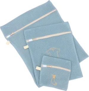 PRETYZOOM 3Pcs Mesh Laundry Bags Fine Mesh Wash Bags with Zipper for Socks and Garments for Travel and Home Use and Protective Design