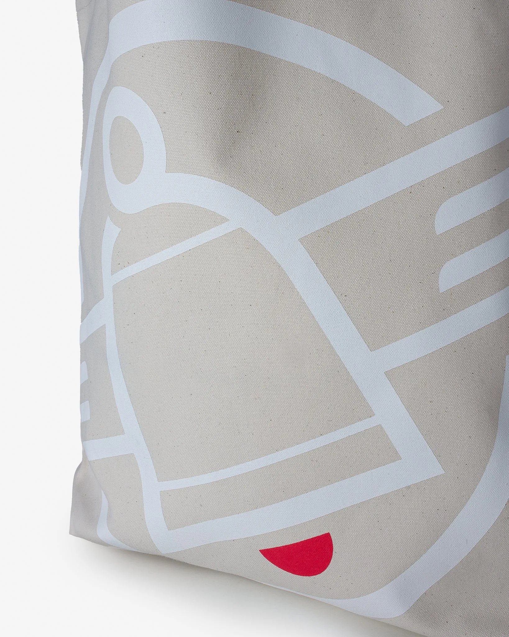 Printed Canvas Tote Bag - Iron Heart Logo Print
