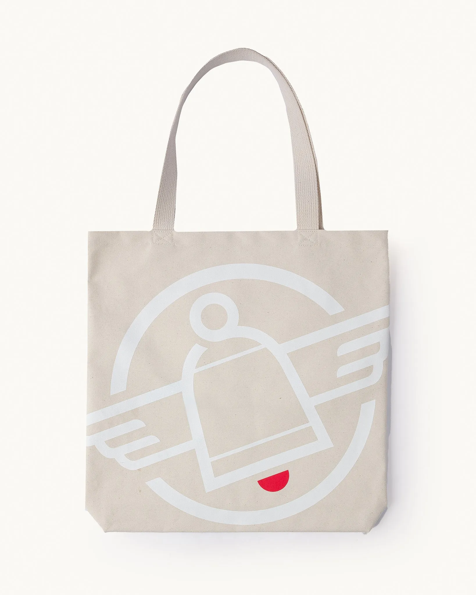 Printed Canvas Tote Bag - Iron Heart Logo Print