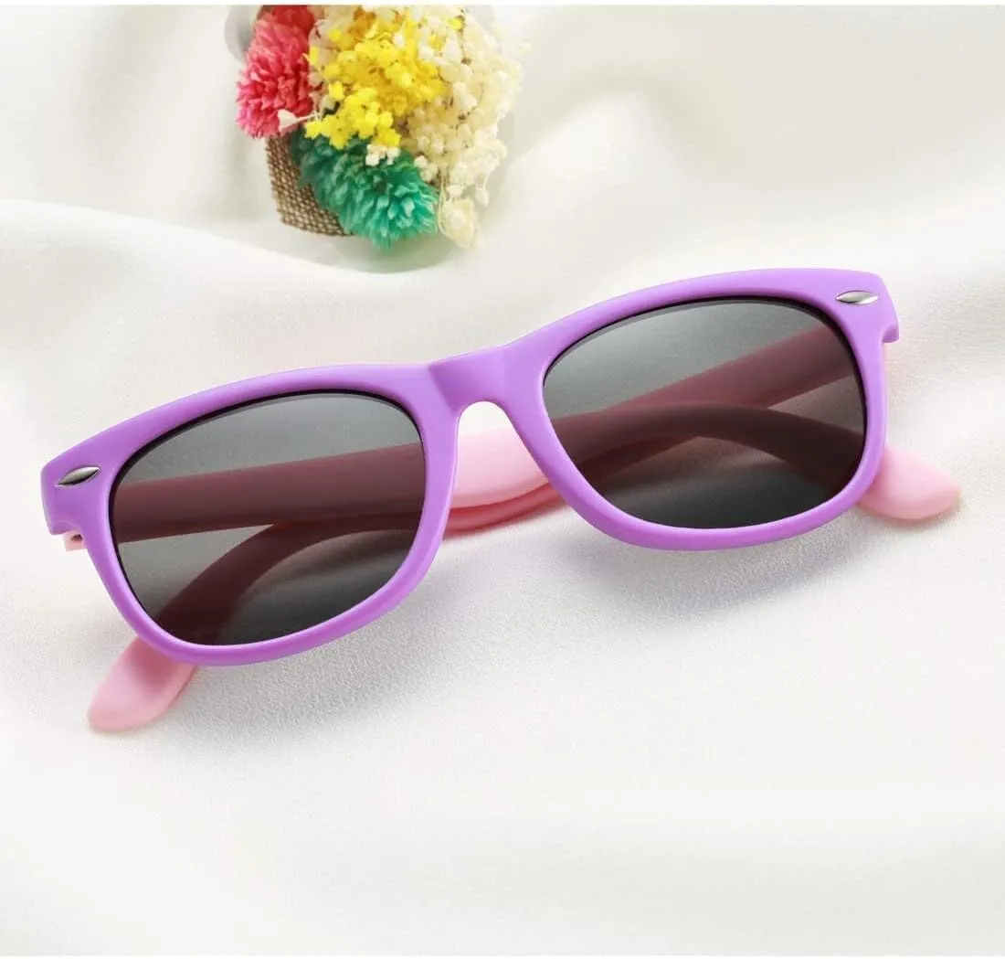 Pro Acme Kids Polarized Sunglasses, Flexible TPEE Rubber Toddler Shades for Girls Boys, Ages 3-12