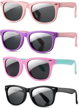 Pro Acme Kids Polarized Sunglasses, Flexible TPEE Rubber Toddler Shades for Girls Boys, Ages 3-12