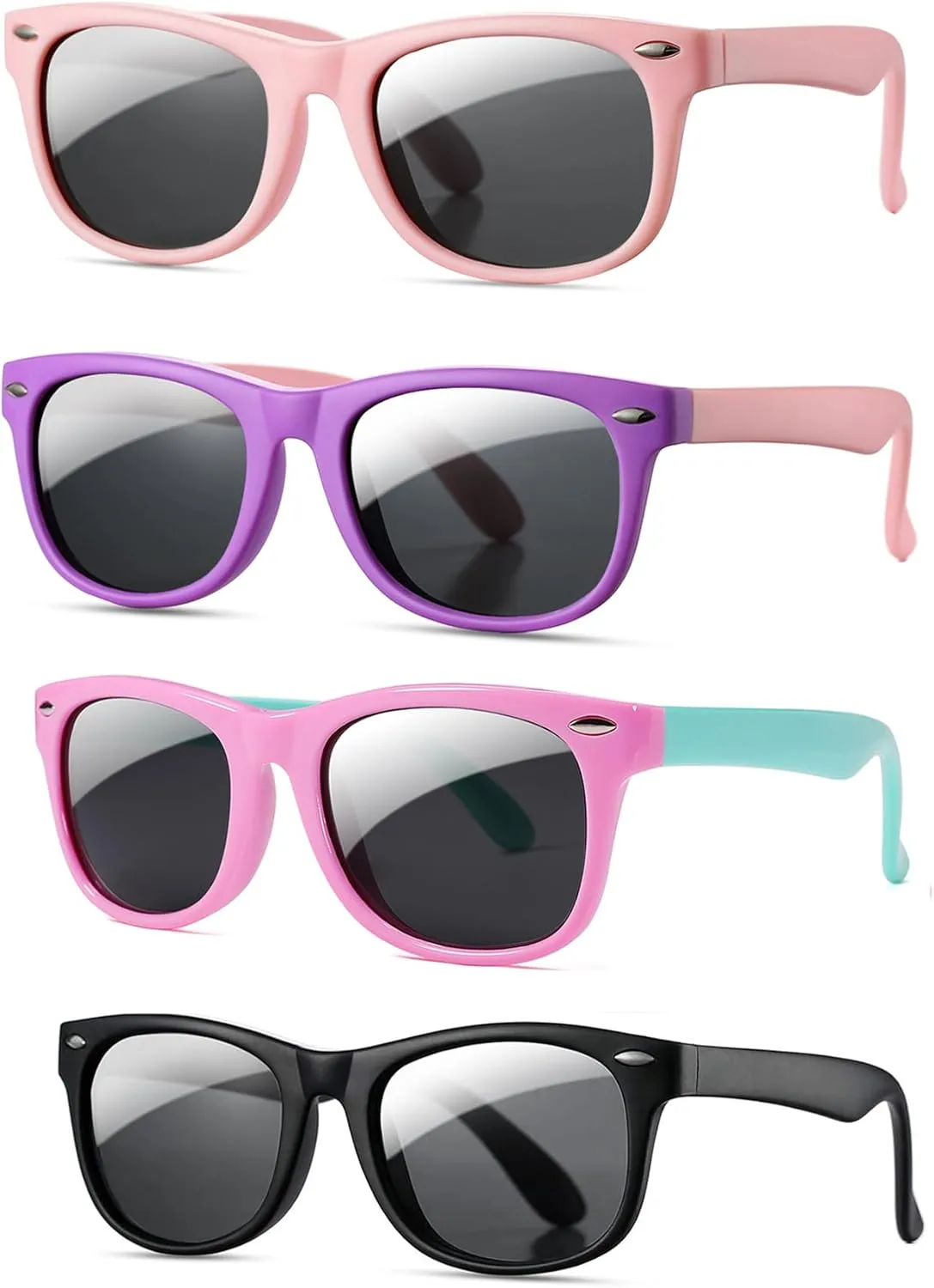 Pro Acme Kids Polarized Sunglasses, Flexible TPEE Rubber Toddler Shades for Girls Boys, Ages 3-12