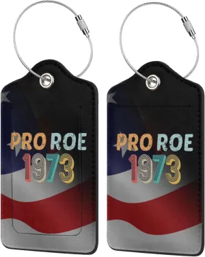 Pro Roe 1973 Feminist Reproductive 2 Leather Luggage Tags for Bags Gifts for Men Women3