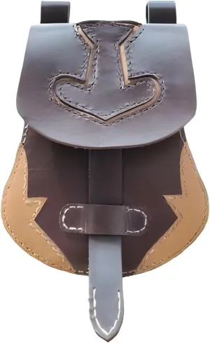 Purely Handmade Viking Leather Bag - Authentic, Premium Norse-Style Side Bag for Historical Reenactment, Medieval Cosplay LDRBG003
