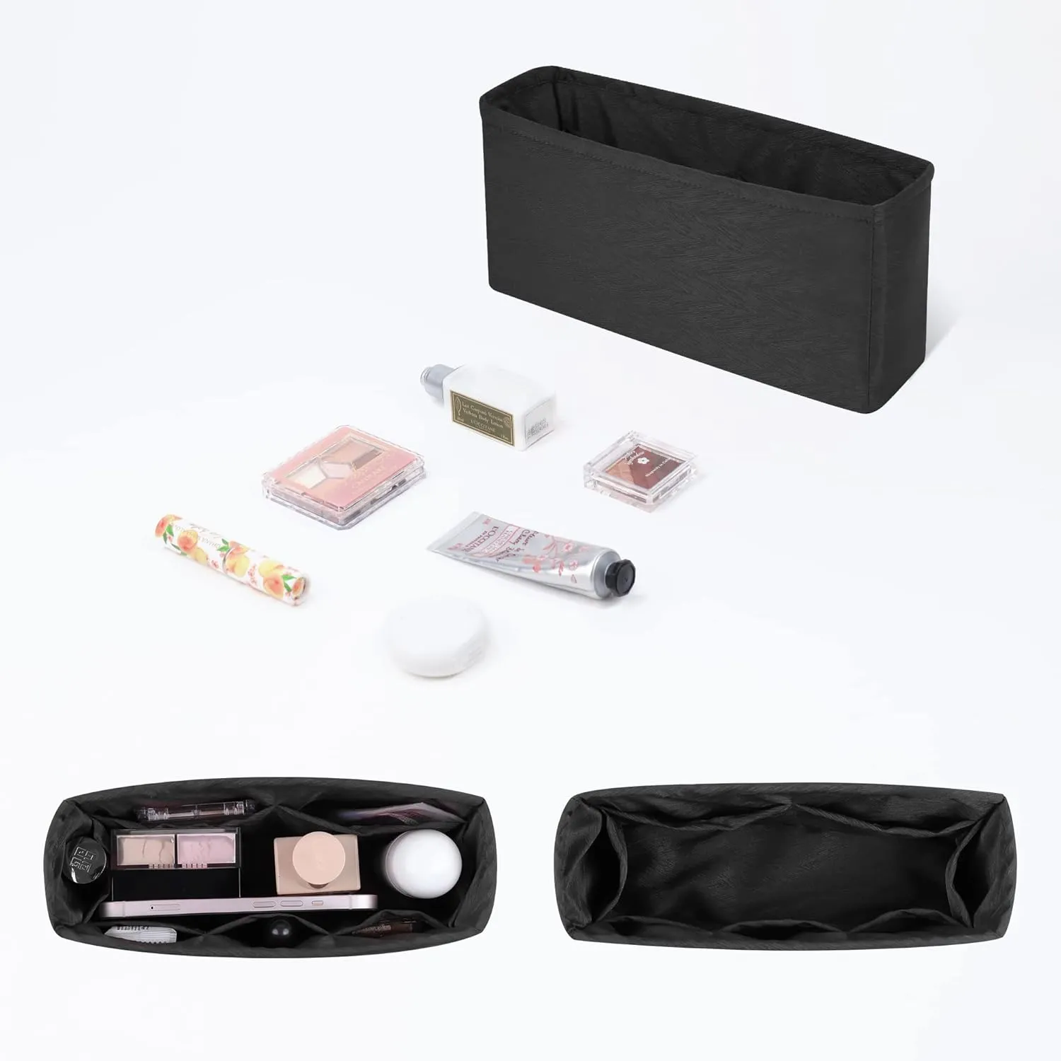 Purse Organizer Insert Fits Chanel Classic Flap Bags, Lightweight Bag Shaper for Women Luxury Handbag Tote, Soft Inner Bag(CF Maxi32,Black)