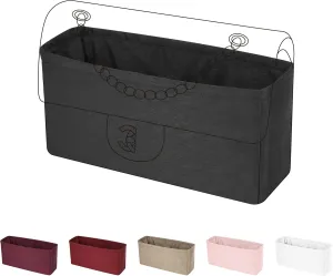 Purse Organizer Insert Fits Chanel Classic Flap Bags, Lightweight Bag Shaper for Women Luxury Handbag Tote, Soft Inner Bag(CF Maxi32,Black)