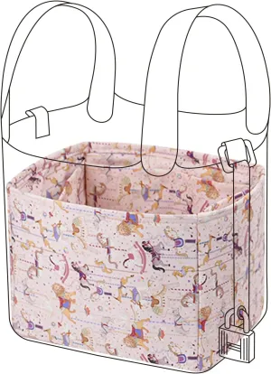 Purse Organizer Insert, unique pattern Bag organizer, bag in bag for luxury bags, fit Picotin 18/22 bags (PC18, Circus(Pink))