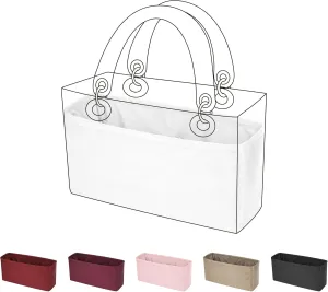 Purse Organizer Insert, unique pattern Bag organizer Liner, Backpack Organiser Insert, Bag Tote Shaper fit Dior Lady D-Joy (Small,White)