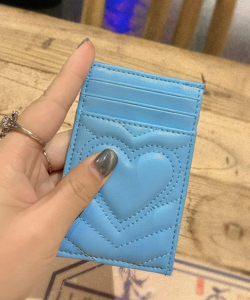 Quilted Leather Card Holder Wallet with RFID Blocking - Gifts for Teenage Girls and Women