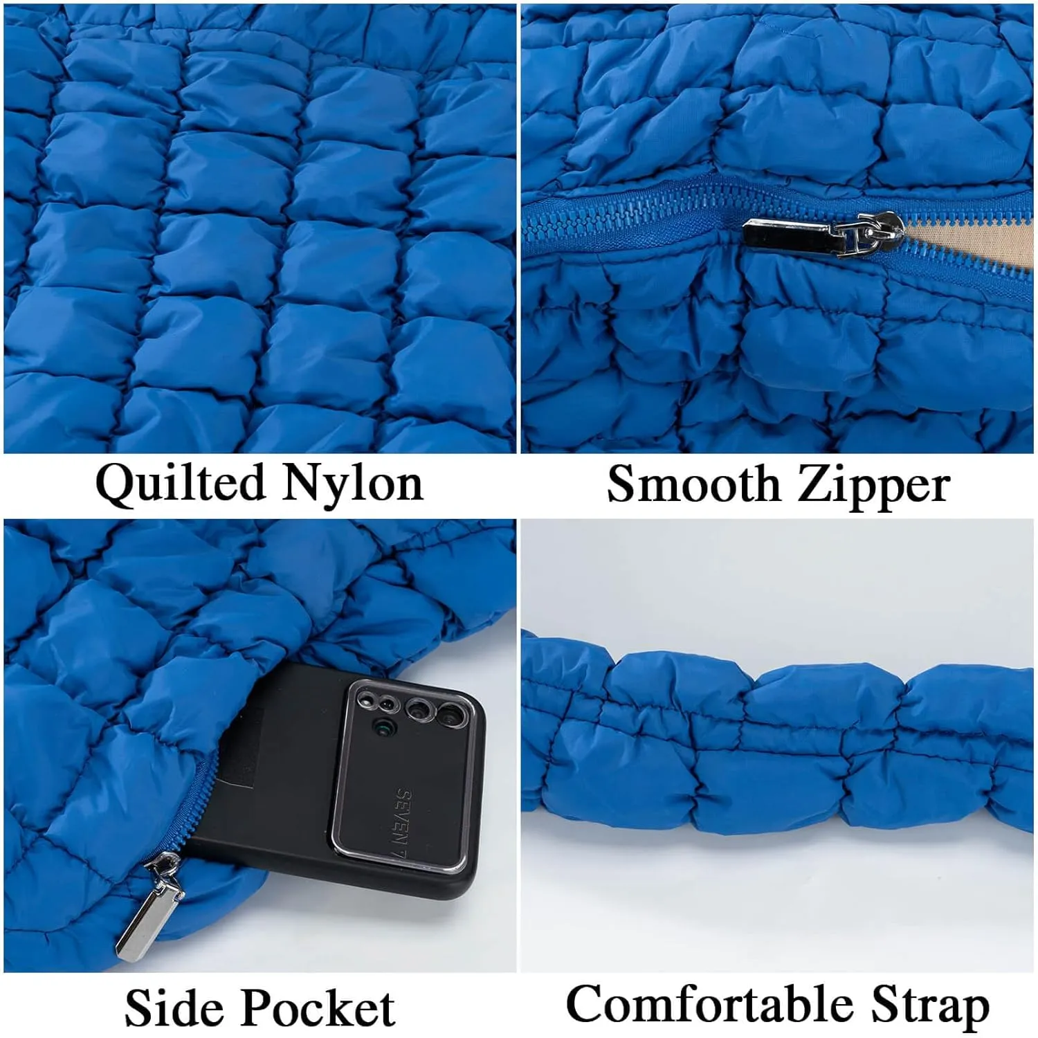 Quilted Puffer Tote Crossbody Bags for Women Bubble Puffy Purse