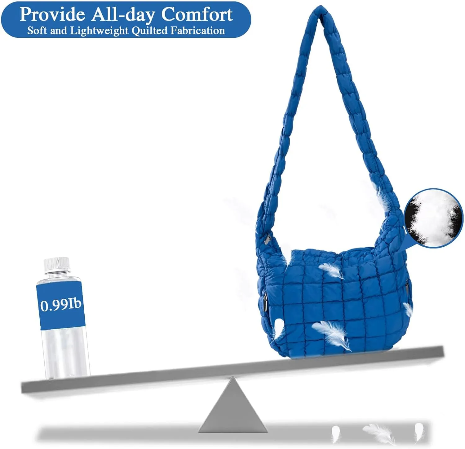 Quilted Puffer Tote Crossbody Bags for Women Bubble Puffy Purse