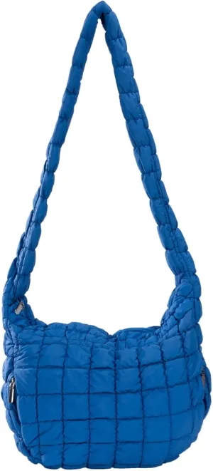 Quilted Puffer Tote Crossbody Bags for Women Bubble Puffy Purse