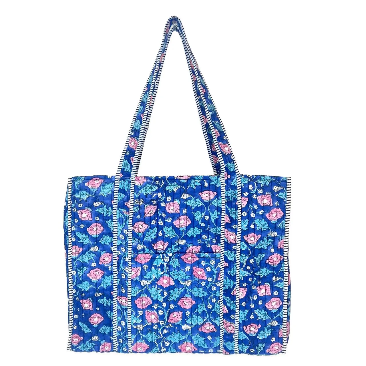 Quilted Tote bag with travel pouch