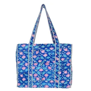 Quilted Tote bag with travel pouch