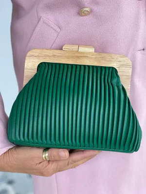 Quinn Tall Timber Pleat Bag - Green