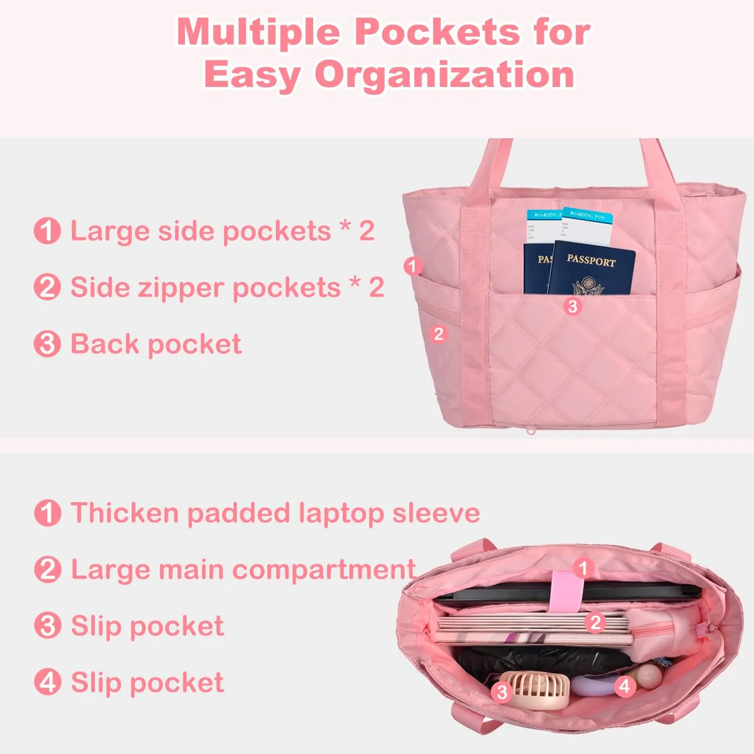 QZUnique Mothers Day Gifts - Initial Birthday Gift Travel Tote Bag for Mom Girl Women Work Nurse Overnight Bag Trolley Sleeve