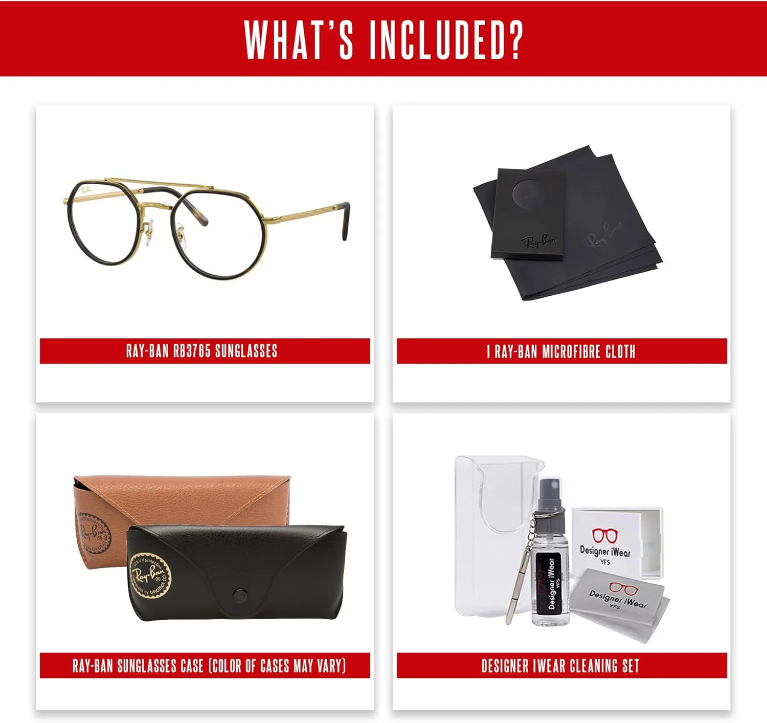 Ray-Ban RB3765 Rounded Hexagonal Sunglasses for Men for Women   BUNDLE With Designer iWear Complimentary Eyewear Kit