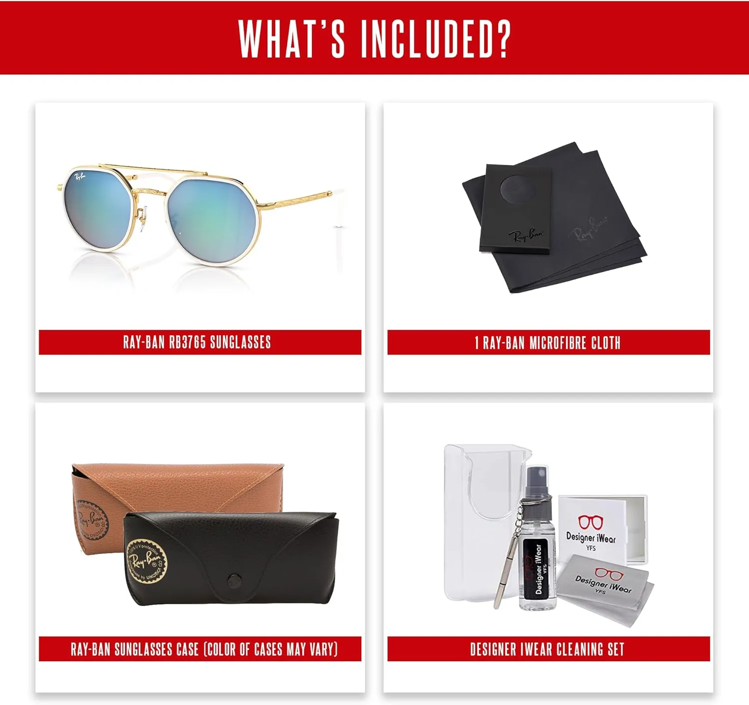 Ray-Ban RB3765 Rounded Hexagonal Sunglasses for Men for Women   BUNDLE With Designer iWear Complimentary Eyewear Kit