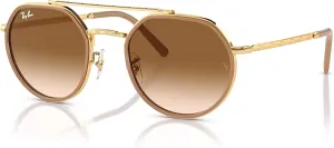Ray-Ban RB3765 Rounded Hexagonal Sunglasses for Men for Women   BUNDLE With Designer iWear Complimentary Eyewear Kit