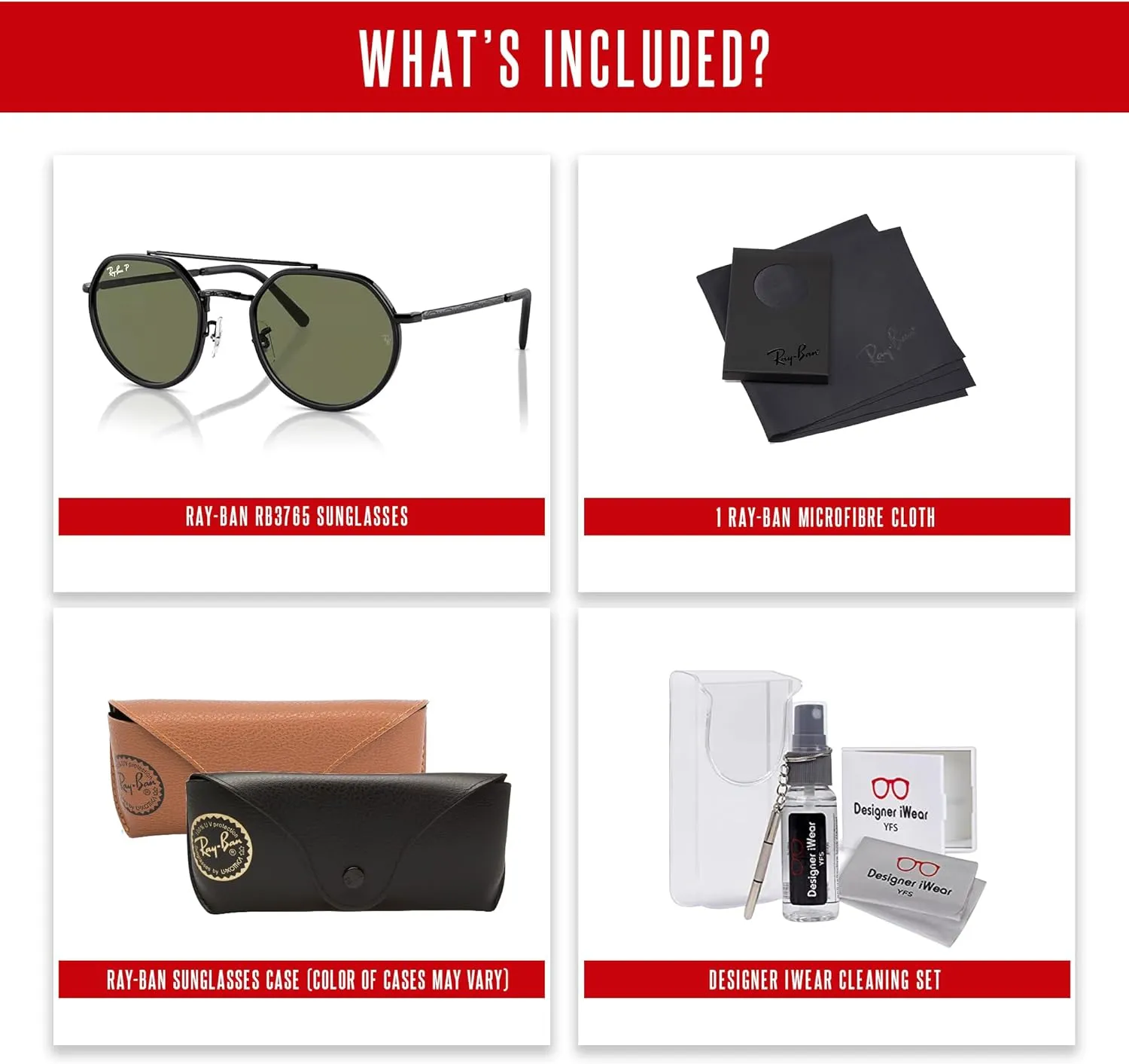 Ray-Ban RB3765 Rounded Hexagonal Sunglasses for Men for Women   BUNDLE With Designer iWear Complimentary Eyewear Kit