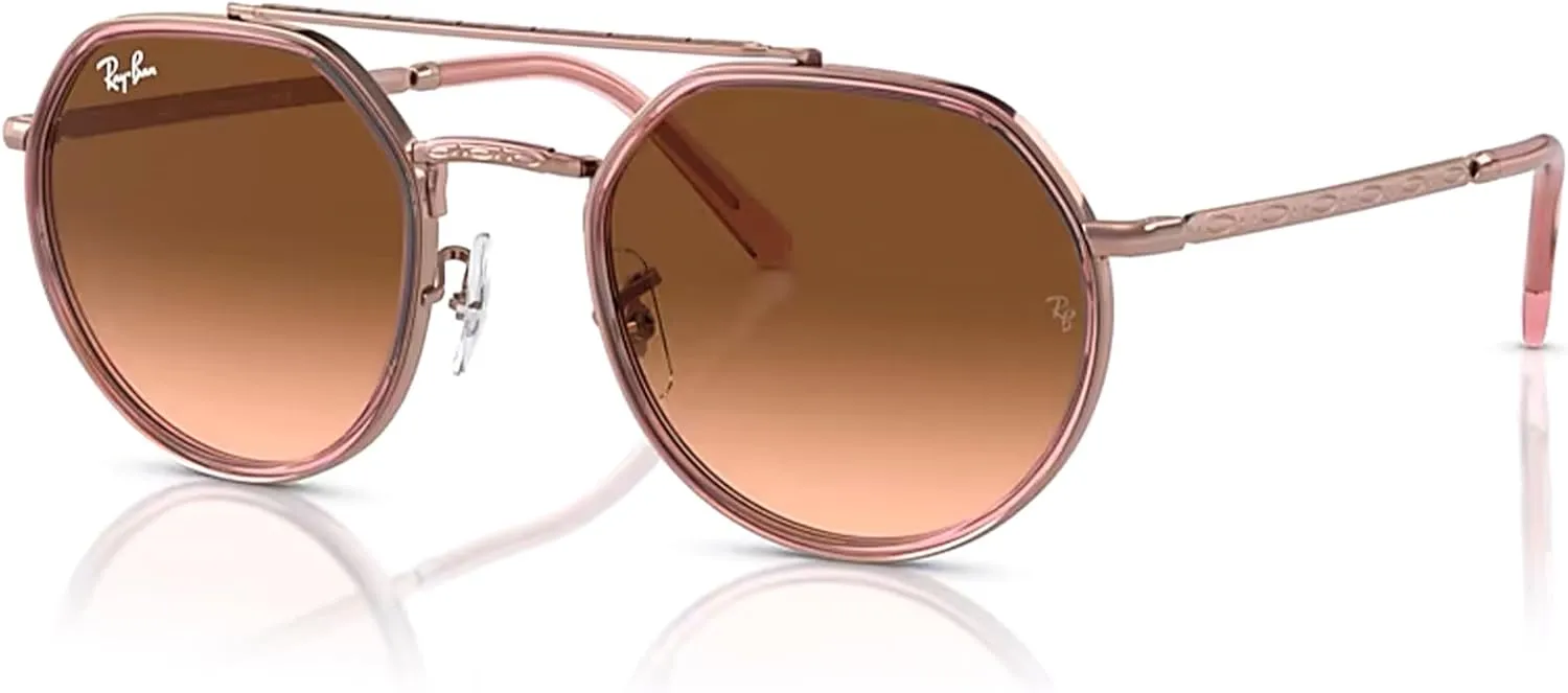 Ray-Ban RB3765 Rounded Hexagonal Sunglasses for Men for Women   BUNDLE With Designer iWear Complimentary Eyewear Kit