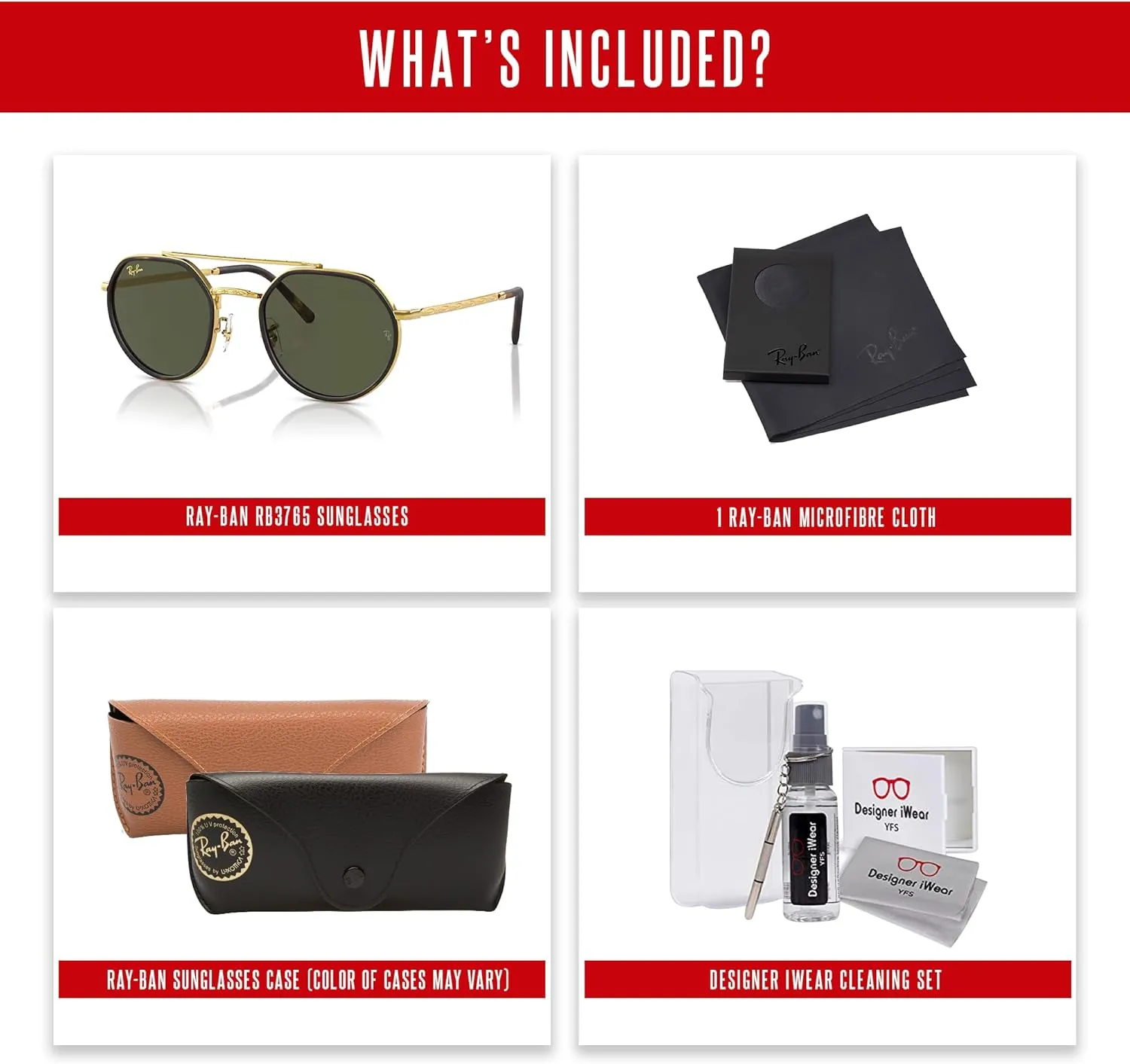 Ray-Ban RB3765 Rounded Hexagonal Sunglasses for Men for Women   BUNDLE With Designer iWear Complimentary Eyewear Kit
