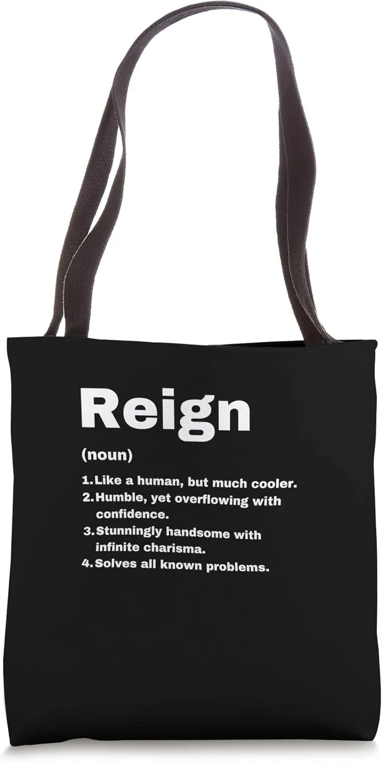 Reign Custom Name Definition Funny Birthday Idea Tote Bag