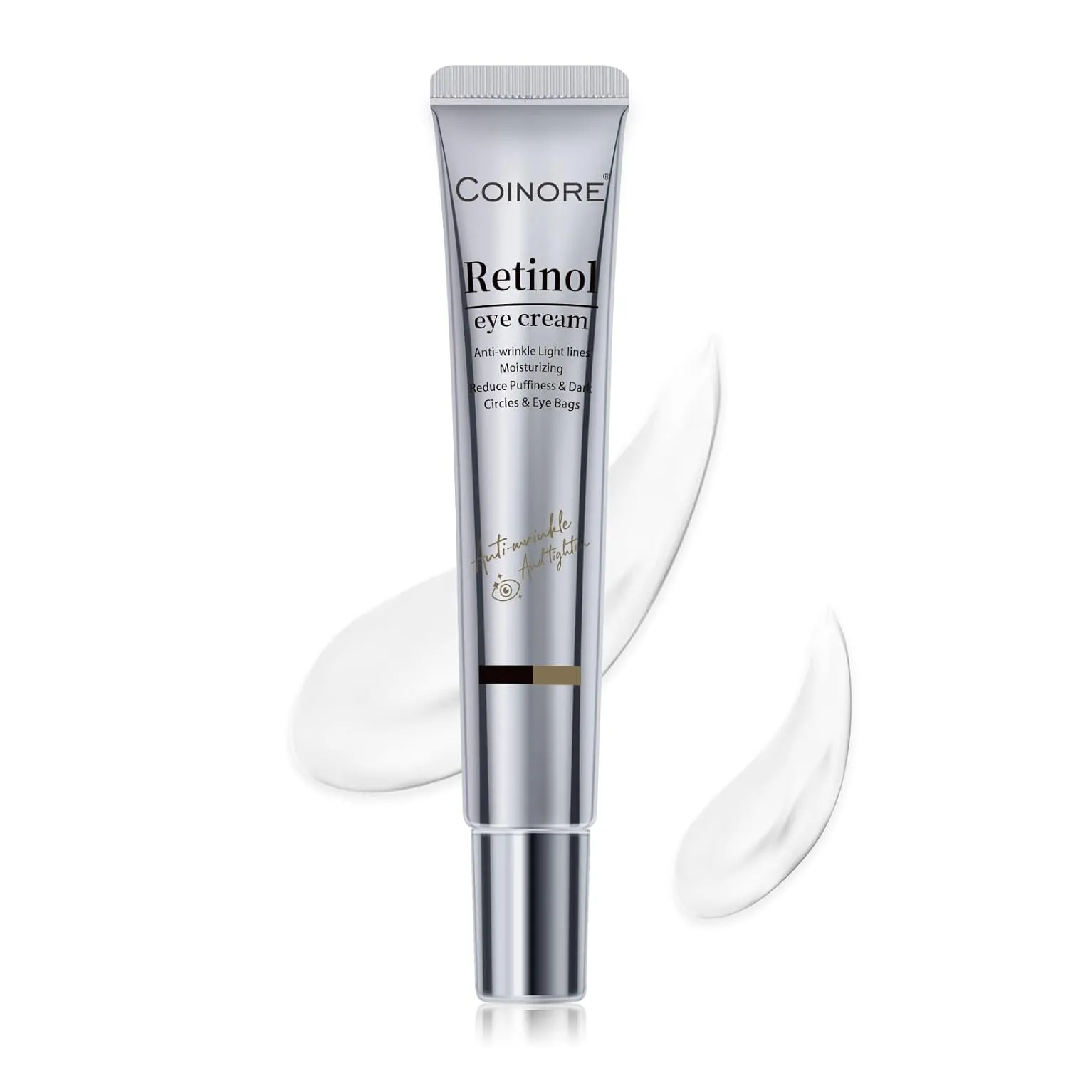 Retinol Under Eye Cream - Eye Cream for Dark Circles, Puffiness, Eye Bags, Wrinkles, Fine Lines, Crow’s Feet, Smooth, Repair the Eye Area, 0.62 Fl Oz