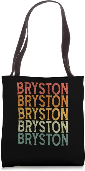 Retro Custom First Name Bryston Tote Bag