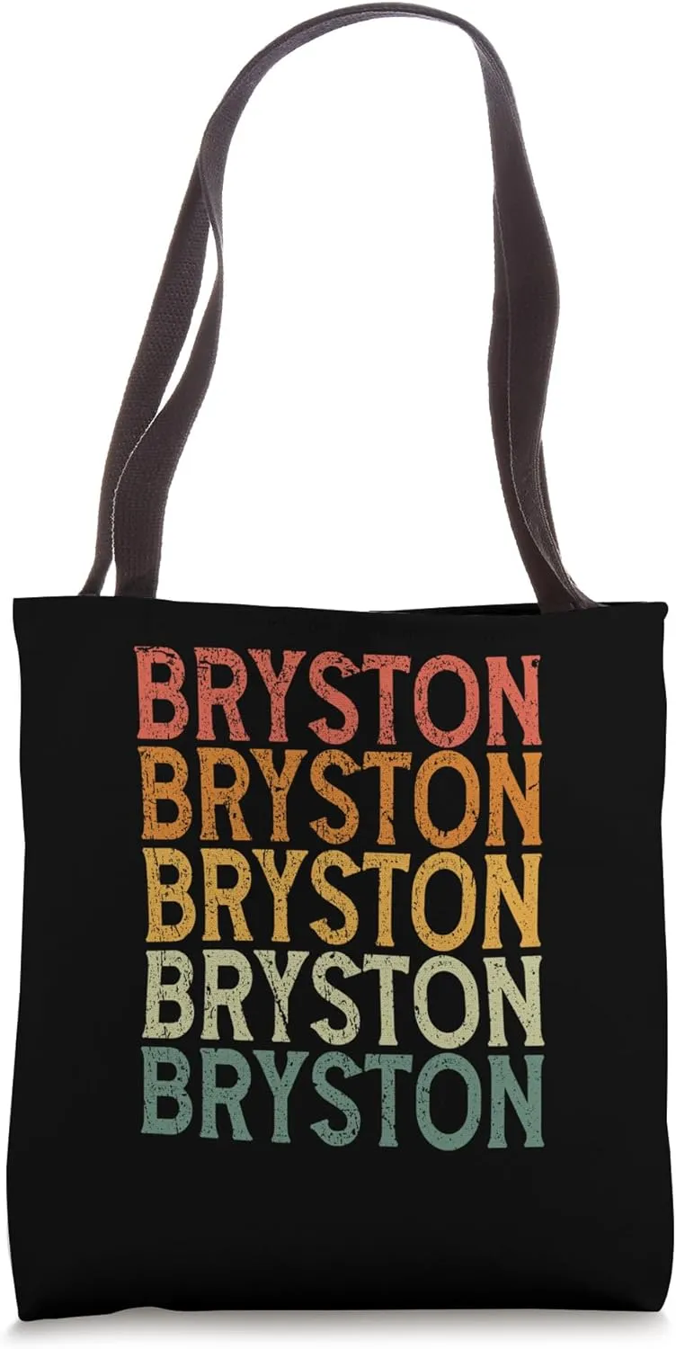 Retro Custom First Name Bryston Tote Bag