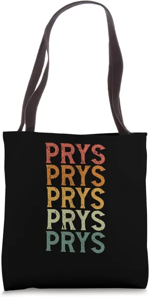 Retro Custom First Name Prys Tote Bag