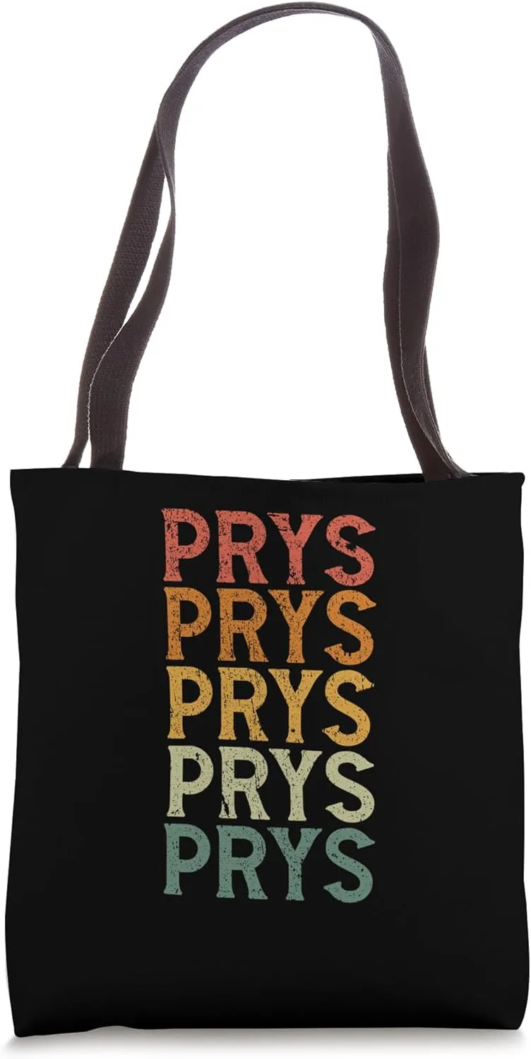 Retro Custom First Name Prys Tote Bag