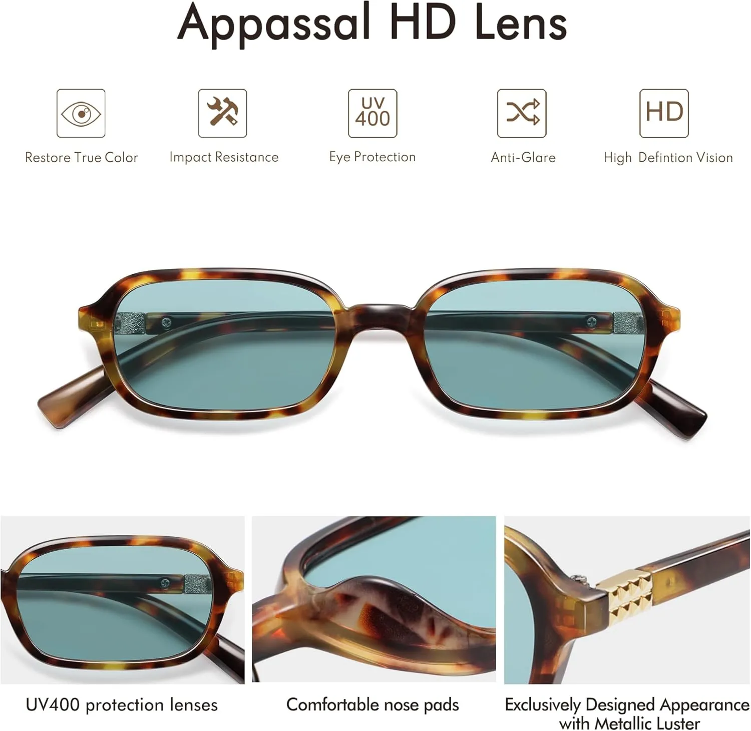Retro Rectangular Sunglasses for Women Vintage Fashion Trendy Funny Small 90s Square Sunnies 2025 AP3698