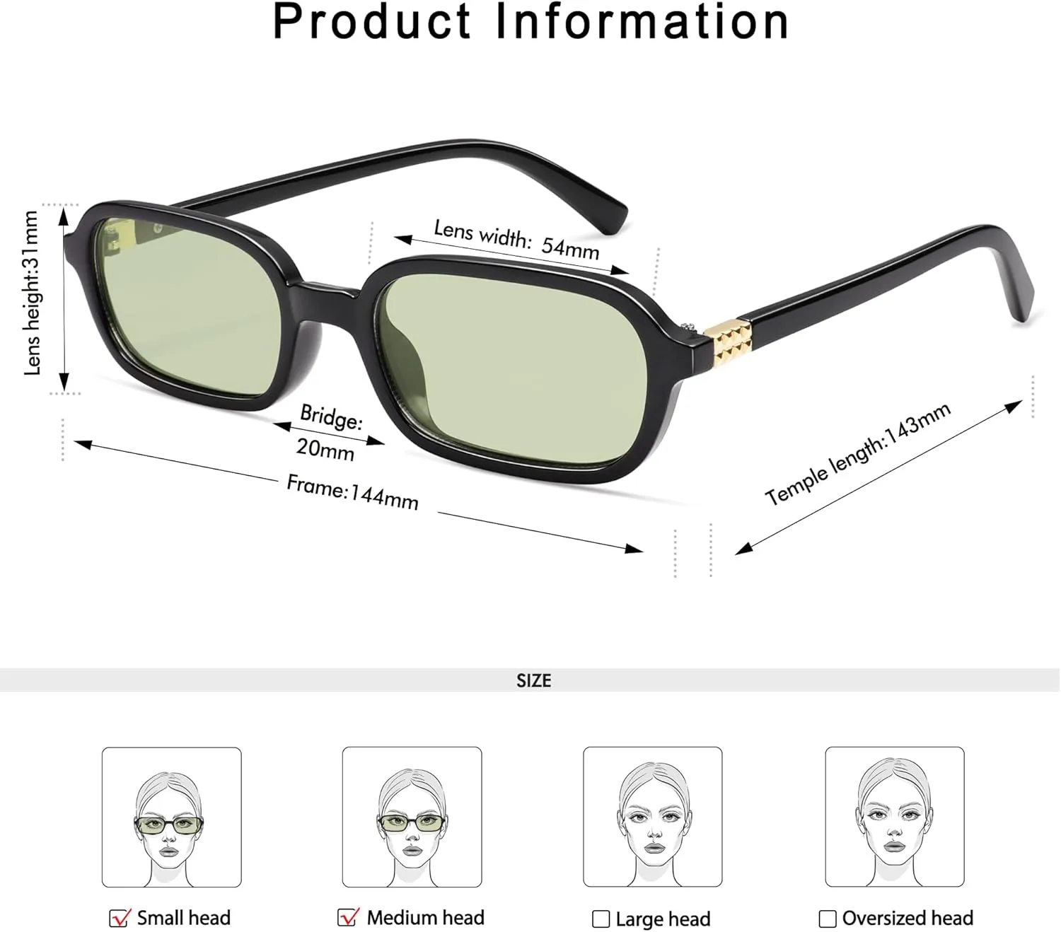 Retro Rectangular Sunglasses for Women Vintage Fashion Trendy Funny Small 90s Square Sunnies 2025 AP3698