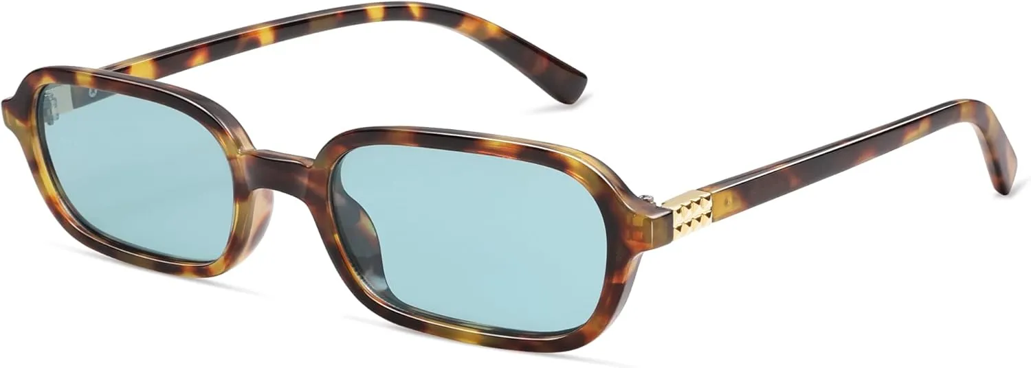 Retro Rectangular Sunglasses for Women Vintage Fashion Trendy Funny Small 90s Square Sunnies 2025 AP3698