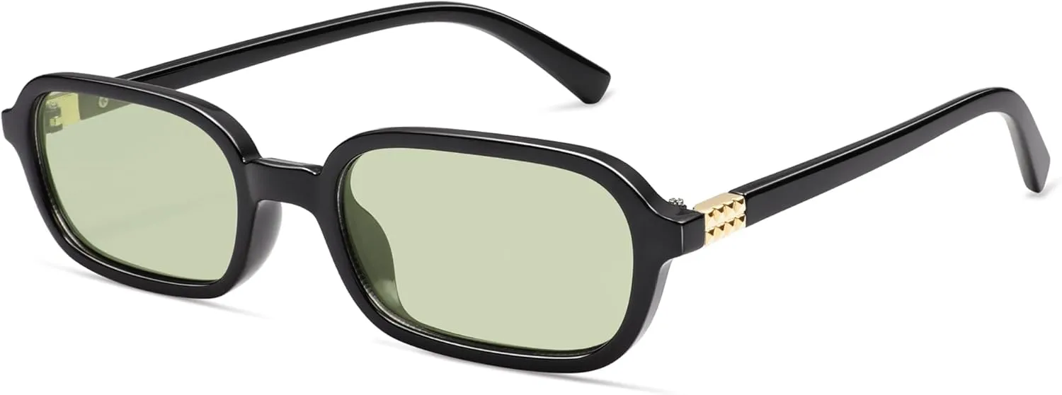 Retro Rectangular Sunglasses for Women Vintage Fashion Trendy Funny Small 90s Square Sunnies 2025 AP3698