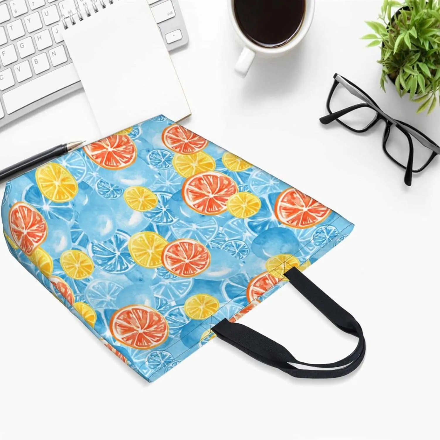 Reusable Grocery bags Big Capacity Shopping Bag Canvas Shoulder Tote Handbag for Women Girls